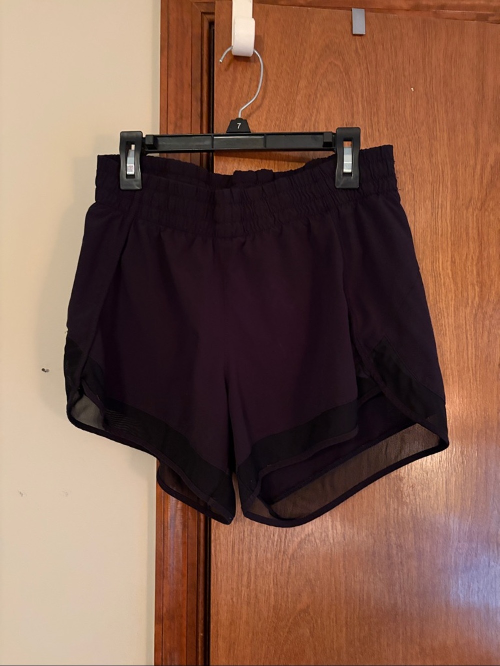 Athleta Women's Black Athletic Shorts with Mesh Trim